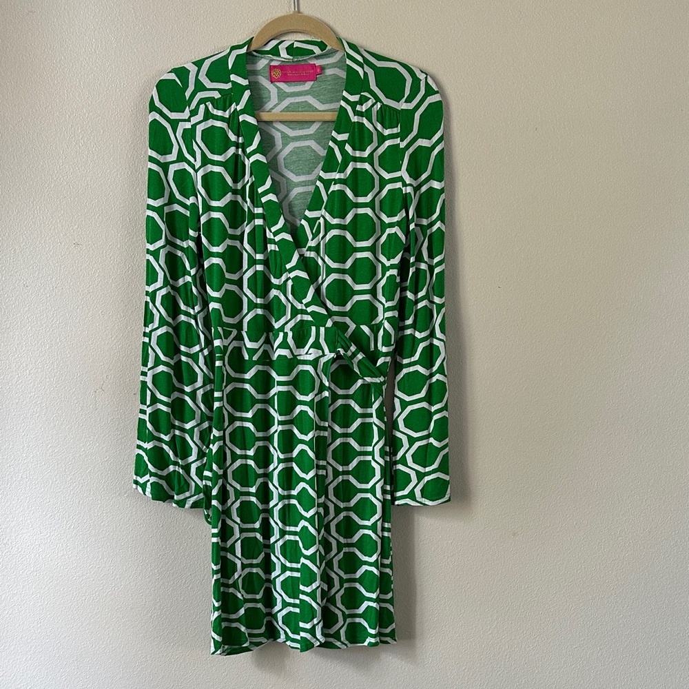 Macbeth Collection by Margaret Josephs Green and White Dress